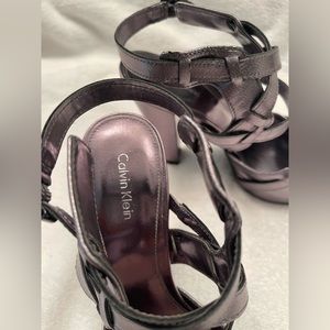 Brand new Calvin Klein leather sandals.